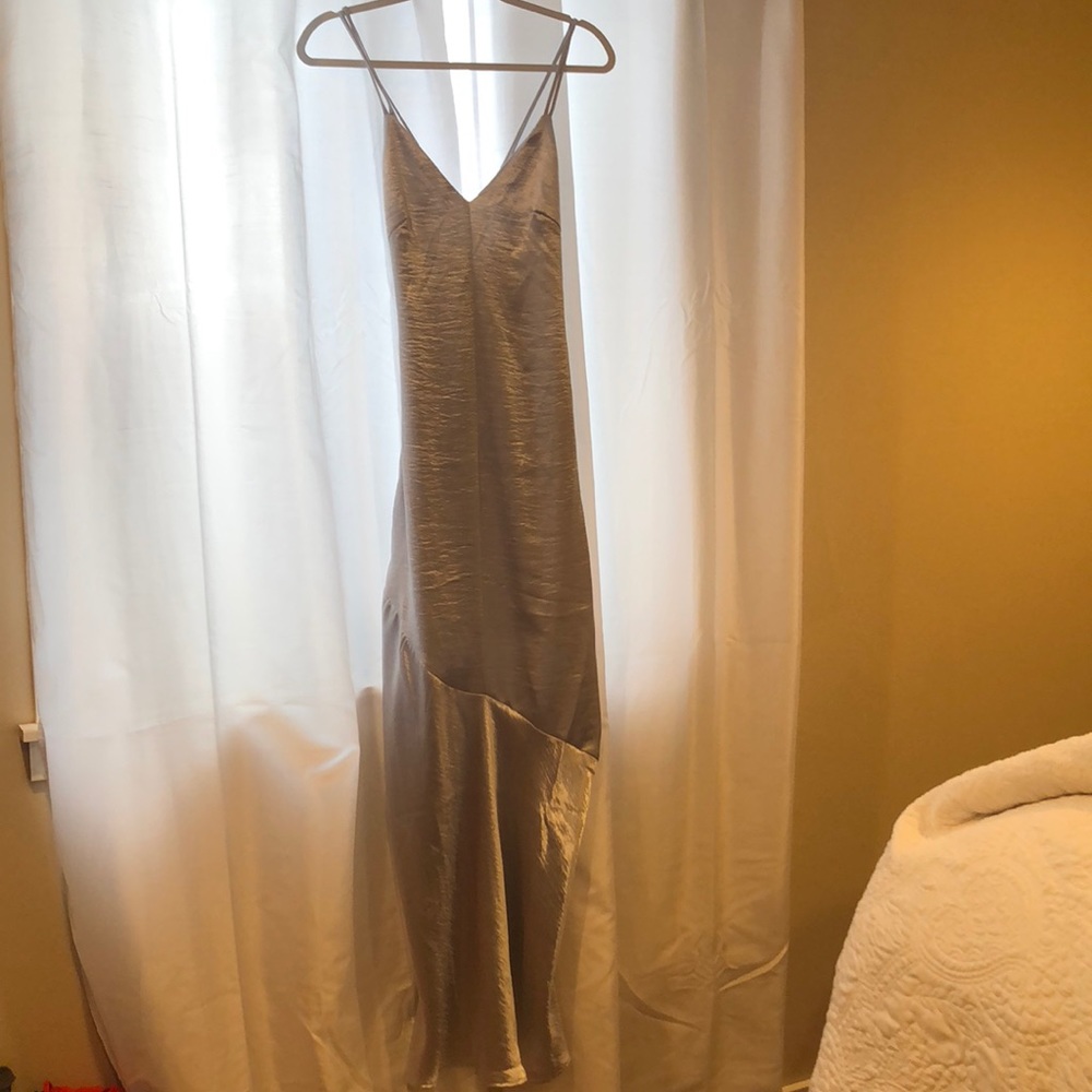 Long silver dress